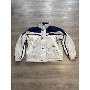 Vintage Descente Ski Jacket Men's XXL White Navy Gorpcore Technical 90s Retro